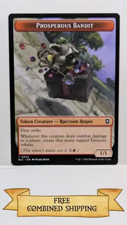 Prosperous Bandit Treasure Double-Sided Token Commander: Bloomburrow Regular - Image 1