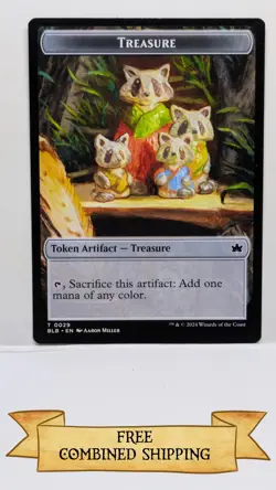 Prosperous Bandit Treasure Double-Sided Token Commander: Bloomburrow Regular - Image 2