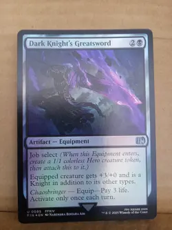 MTG Magic the Gathering Dark Knight's Greatsword (95/764) Final Fantasy NM FOIL - Image 1