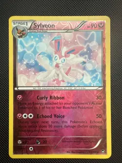 Sylveon 72/111 Pokemon TCG XY - Furious Fists Cracked Ice Holo MP - Image 1