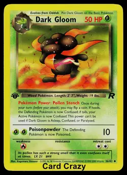 1st Edition Dark Gloom 36/82 - Team Rocket - Pokemon Card - Light Play (LP) - Image 1