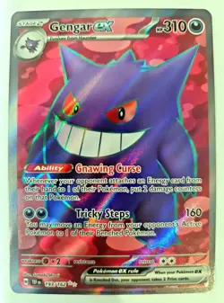 Gengar EX 193/162 Full Art Ultra Rare Temporal Forces Pokemon Card NM - Image 1