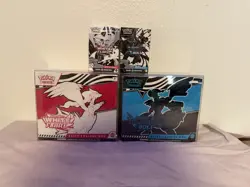Pokemon TCG Black Bolt White Flare ETB AND Booster Bundles LOT of 2 Each Sealed - Image 1