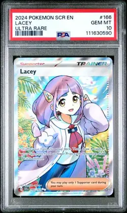 2024 POKEMON SCR EN-STELLAR CROWN ULTRA RARE LACEY 166/142 PSA 10 - Image 1