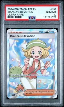 2024 POKEMON TEF EN-TEMPORAL FORCES ULTRA RARE #197 BIANCA'S DEVOTION PSA 10 - Image 1