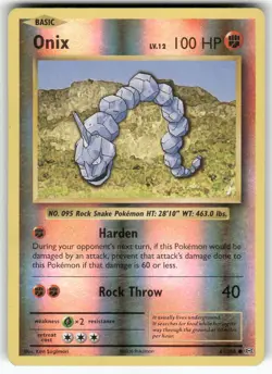 Onix XY - Evolutions Common,Reverse Holo Pokemon Lightly played - Image 1