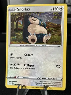 Pokemon TCG Snorlax Rebel Clash 141/192 Promo Cosmos Holo Rare - Image 1