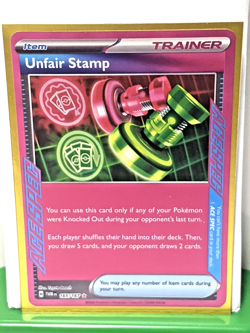 Unfair Stamp 165/167 Sv06: Twilight Masquerade Holo Ace SPEC Rare Pokemon NM - Image 1