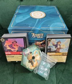 Lorcana Azurite Sea Trove (No Packs) Counter Dice Dividers and 300 Cards Lot - Image 1
