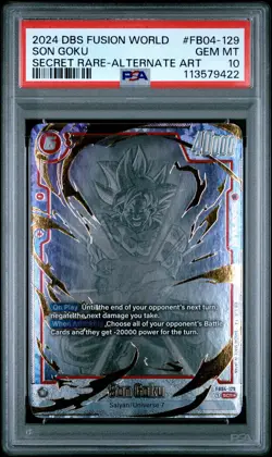 2024 DRAGON BALL SUPER CARD GAME FUSION WORLD ULTRA LIMIT SON GOKU PSA 10 - Image 1