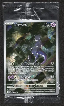 MEWTWO SVP 052 Scarlet Violet 151 Promo Illustration Rare Pokemon Card SEALED - Image 1