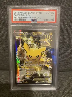 2016 Pokemon XY Pikachu EX Promo Card #XY124 Graded NM 7 - Image 1