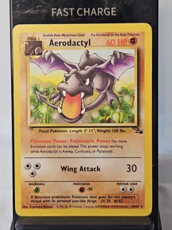 Aerodactyl 1st Gen Fossil Set Non-Holo Rare 1/62 Pokemon Card WOTC 1999 LP - Image 2