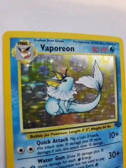 Vaporeon Jungle Set Holo Pokemon Card Base WOTC - Image 2