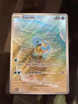 Squirtle 170/165 Sv: Scarlet & Violet 151 Holo Pokemon Card Full Art Starter - Image 1