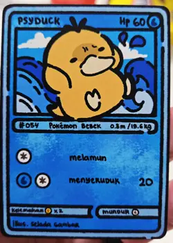 Psyduck Fan Art Card Non Holo - Image 1