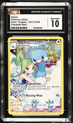 CGC 10 Gem Mint Altaria Trainer Gallery Silver Tempest TG11/TG30 Pokemon Card - Image 1