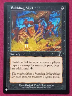 Magic The Gathering THE LIST - URZA'S DESTINY BUBBLING MUCK black card MTG - Image 1