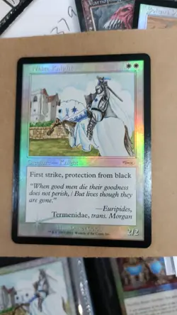 White Knight NM Foil FNM Promo Rare White Creature MTG - Image 1