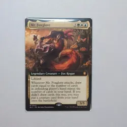 CRIMPED MISPRINT - Mr. Foxglove (Extended Art) - MTG - BLC - Reg - Image 1
