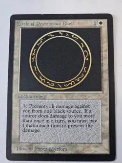 MTG - Circle of Protection Black MP - Beta Limited Edition - Image 1