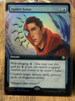 MTG Spider-Man Spider-Sense 0284 Extended Art Foil Buy-a-Box Promo NEW - Image 1