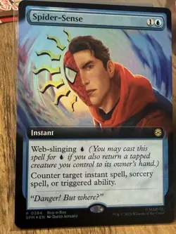 MTG Spider-Man Spider-Sense 0284 Extended Art Foil Buy-a-Box Promo NEW - Image 2