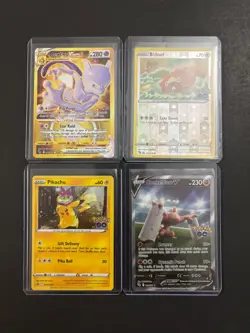 Pokemon Go TCG 2022 Mewtwo Vstar Gold, Bidoof Ditto, and More NM Lot of 4 - Image 1