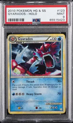 2010 POKEMON HEARTGOLD & SOULSILVER #123 GYARADOS-HOLO PSA 9 - Image 1
