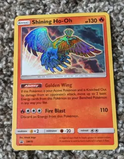 Pokemon Ho-Oh SM70 Black Star Promo NM/Mint Shining Legends - Image 1