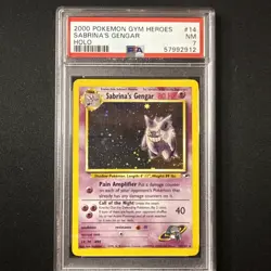 2000 Pokemon Gym Heroes #14 Sabrina's Gengar Holo PSA 7 NM 14/132 - Image 2