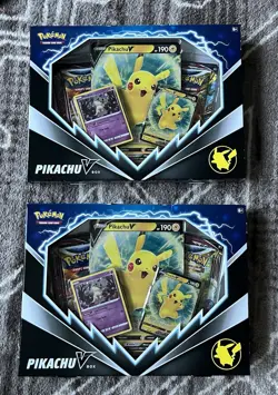 Pokemon TCG Pikachu V Box Lot of 2 Sealed! Fusion Strike! Brilliant Stars! - Image 1