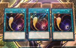 *** 3X COSMIC CYCLONE 3X *** PLAYSET SECRET RARE RA02-EN061 (NM) YUGIOH! - Image 1