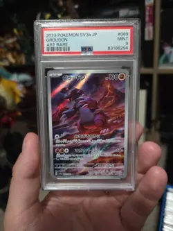 PSA9 Groudon 069/062 Sv3a: Raging Surf Holo (Japanese) Pokemon Card - Image 1
