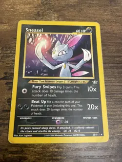 SNEASEL - 1995-2000 Pokemon Card TCG 25/111 1st Edition Neo Genesis - Image 1