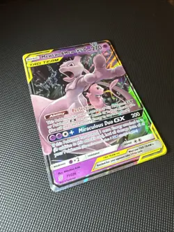 Mewtwo & Mew GX 71/236 Sm-Unified Minds Holo Pokemon Card - Image 3