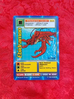 Bandai Digimon Trading Card Series 1 Ebidramon Bo-18 1st Edition - Image 1