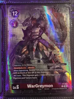 WarGreymon P-182 FOIL M/NM Digimon Card Game - Image 1
