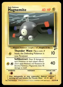 Magnemite 79/130 Base Set 2 Pokemon TCG trading card - Image 1
