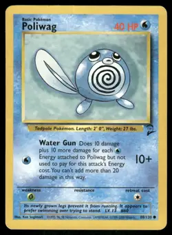 Poliwag 88/130 Base Set 2 Pokemon TCG trading card - Image 1