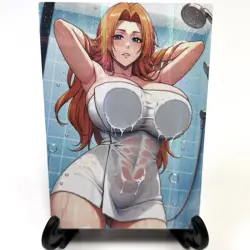 Bleach Rangiku Matsumoto Sexy Hot Anime Waifu Girl Lewd Goddess Story Art Card - Image 2