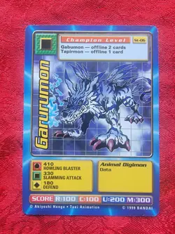 Bandai Digimon Trading Card Starter Deck 1 Garurumon St-06 - Image 1