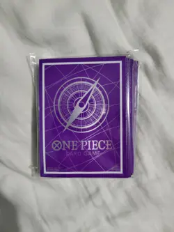 ONE PIECE CARD GAME Limited Card Sleeve Standard Purple Silver 70pc New Sealed - Image 1