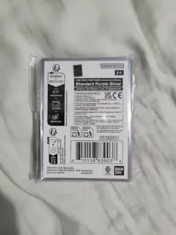ONE PIECE CARD GAME Limited Card Sleeve Standard Purple Silver 70pc New Sealed - Image 2