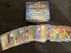 Digimon Cards Complete Set 1-34 + Bonus Card Lot, Posters, Extras - Image 1