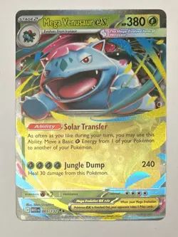 Mega Venusaur EX 003/132 Mega Evolution Holo Rare Pokemon Card - Image 1