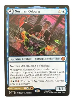 Norman Osborn Green Goblin 0039 Foil Marvel’s Spider-Man SPM MTG Magic Mythic - Image 1