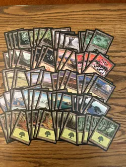 Mtg Odyssey Basic Land Lot x80 Magic the Gathering Odyssey Lands 4x Each Art - Image 1