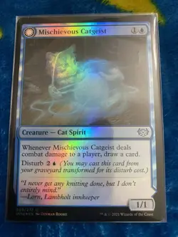 Mischievous Catgeist/Catlike Curiosity Innistrad: Crimson Vow Foil - Image 5