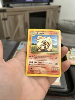 Pokemon TCG Arcanine Base Set, Unlimited Uncommon LP+ - Image 1